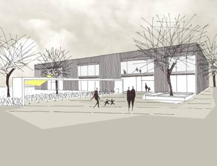 Visualisierung des neuen Kindergartens in Markdorf © Copyright: D’Aloisio Architekten